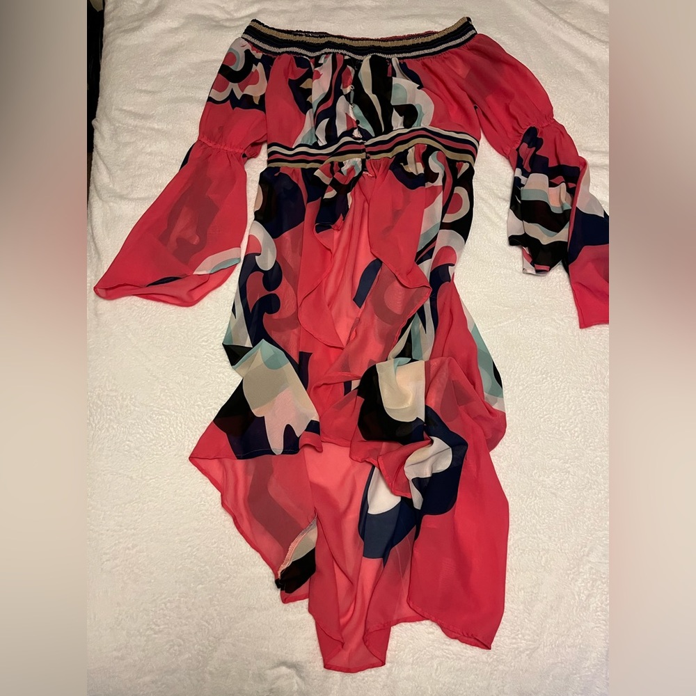 Pink & Blue High Low Top